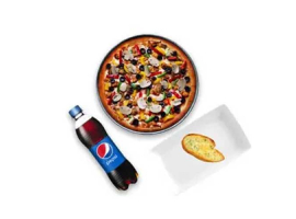 Pizza Plus Pakistan 1x Reg Pizza, 1x Pcs Cheese Garlic Bread, 1x Drink 345ML Feast Plus Deal For Rs.800/-image-1175